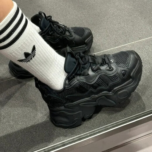 阿迪达斯 （adidas）三叶草女鞋2025夏季新款复古运动鞋缓震透气轻便跑步鞋休闲鞋 IG1504/黑色 36