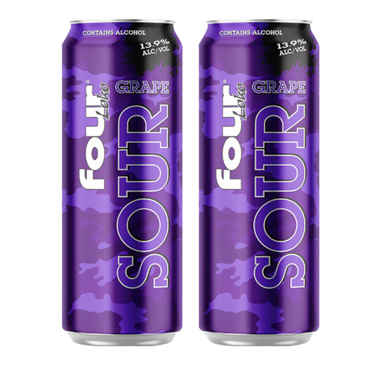 四洛克美国原装进口四洛克预调鸡尾酒果味酒695ml 葡萄味 6罐