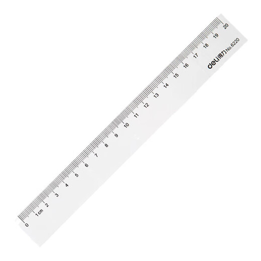 得力文具6220塑料直尺20cm/30cm/40cm/50cm/60cm多规格尺子学生办公测量工具 【2支】60cm直尺-6260