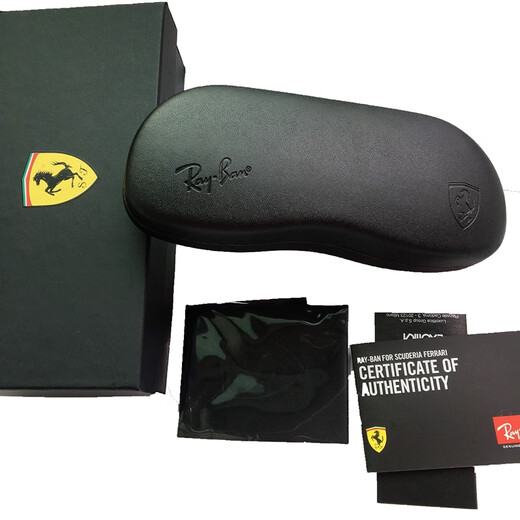rayban眼镜盒雷朋原版皮质眼镜盒简约便携抗压眼镜盒墨镜盒 rayban纤维盒