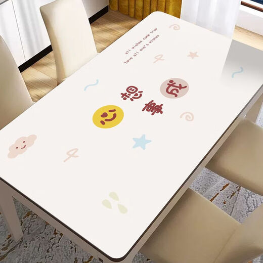 Bo Ling Lu light luxury high-end table mat tablecloth rectangular waterproof and oil-proof thickened anti-scalding heat insulation wipeable washable coffee table table mat rose 40*60cm