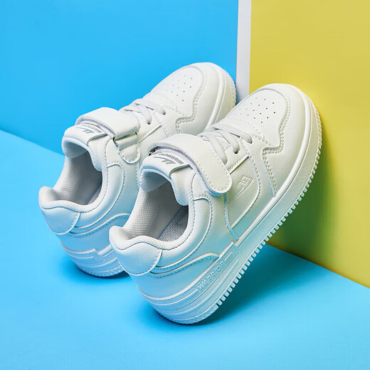 Warrior children's white shoes boys casual shoes girls board shoes campus sports shoes WZ(CL)-0238 white 33