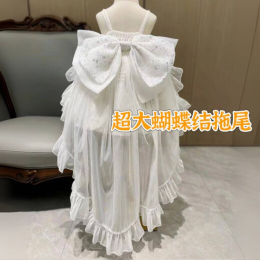 G.DUCKKIDS小黄鸭女童礼服儿童高端白色八音盒洛丽塔公主裙生日花童连衣裙 裙子 90 尺码1~2岁【 80-90cm】