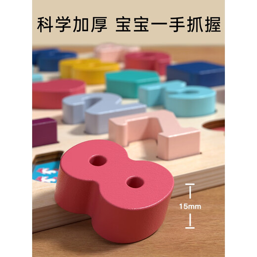 Xiaowandou 26 English Letter Puzzle Building Block Digitales Board Montessori Frühschulpanel Unterricht AIDS Spielzeug Kinder 1 bis 3 Jahre altes Brief Kognitiver Board + Digital Cognitive Board
