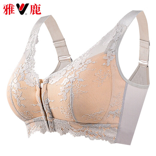 雅鹿高档夏季磁吸前扣内衣女大码文胸罩运动美背式性感聚拢防下垂 肤色 M ：70ABCD-75AB