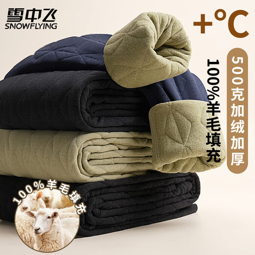 Snow Fly [100% Wool Fill] Women's Warm Pants for Women Thickened Autumn and Winter Leggings 24 Years Winter New Product