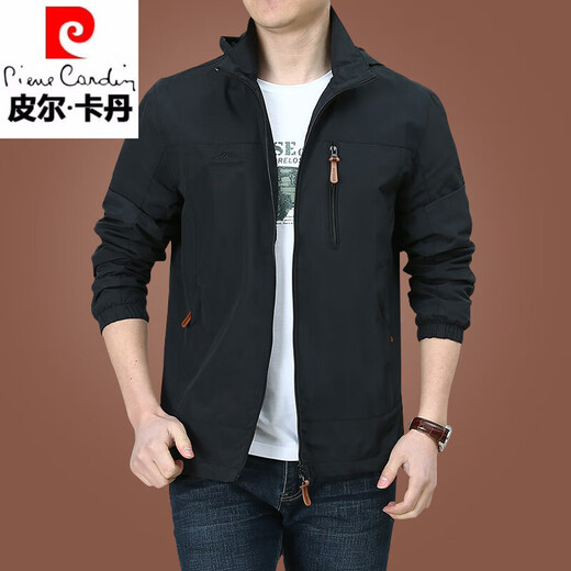 皮尔卡丹（pierre cardin）户外男士夹克秋冬季2024新款中年男装秋装上衣服加绒外套男春秋厚 深蓝9898 加.绒款 XL