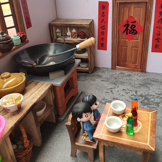 babyjianle儿童迷你小厨房过家家做饭玩具真煮木质全套仿真厨具套装 【升级款-小厨学艺】