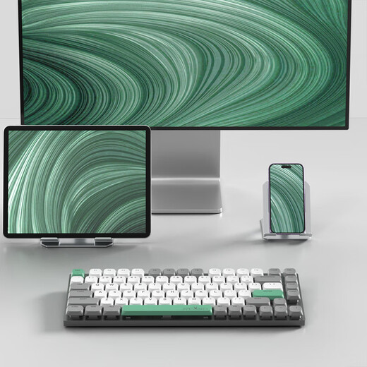 Beijimahu Jianlu S1 2.0 low-axis hot-swap mechanical keyboard three-mode wireless Bluetooth office 82-key ultra-thin adaptable to Mac flat ipad dual-system PBT keycap 2.4G wireless S1 2.0 low-axis-three-mode pluggable tea shaft