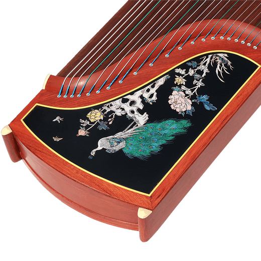 Dunhuang-Marke Dunhuang Guzheng 694l Mahagony-Perlmutter-Perlmutter Fünf-Farben Chengxiang Kinderanfängerprofessionelle Prüfung der Professional Grade Einführung Zheng Shanghai 694LC Peacock Muster (vollständige Set von Accessoires)