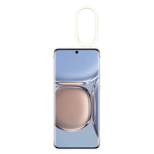 Huawei (HUAWEI) ring flash protective case selfie artifact photo fill light lighting beauty fill light protective cover back cover anti-fall original mobile phone protective case Internet celebrity female Mate50 Pro ring flash protective case Fritillary white