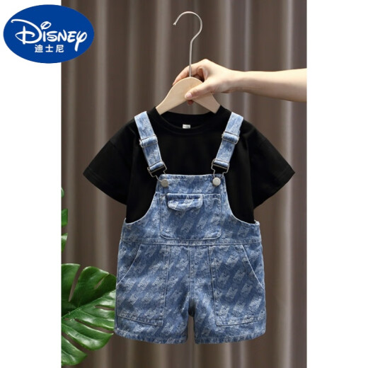 Disney Boys Summer Clothes New Suit Infant Children Jumpsuit Short-Sleeved Overalls Baby Jumpsuit Girls Romper Suit Single Buckle Overalls [100 Sizes] Recommended height within 93 cm