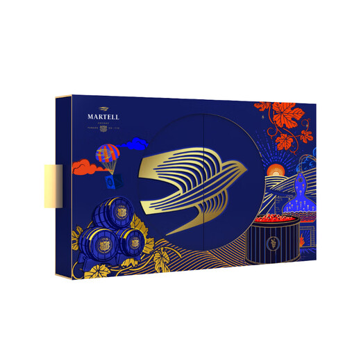 Martell VSOP Cognac Wine, импортируемое в France Best Gifts [Выбранная винная подарочная коробка] 50 мл 3 бутылок