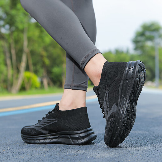 Niu Badao upgraded square dance shoes for men and women, the same style for four seasons, the new soft-soled tread dance shoes for 23115, black (same style for men and women) 37 (wide feet, fat feet, tall insteps, one size