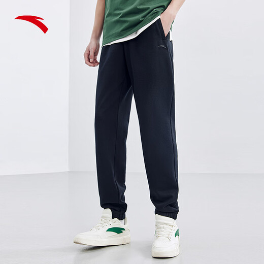 Anta (Anta) Jogginghose Herren Hoodies 25 Jahre Sommer atmungsaktiven Outdoor-Laufen Hose Casual Hosen, die lose Hosen binden [Logo Gummi Schließung] Schwarz 7304-1 XL