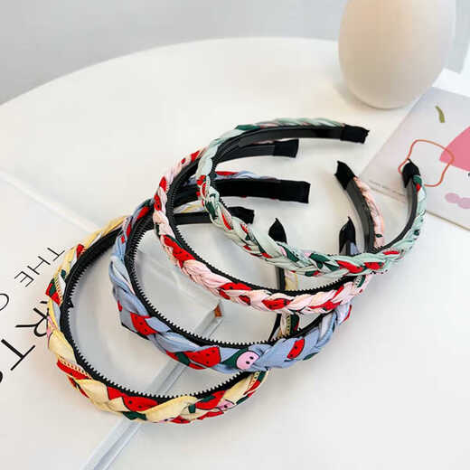 Tang Funi fabric twist hairband for girls, no harm to the headband, teeth, anti-slip, hair press, little girl, children's hairpin, headband, hair accessory, pink