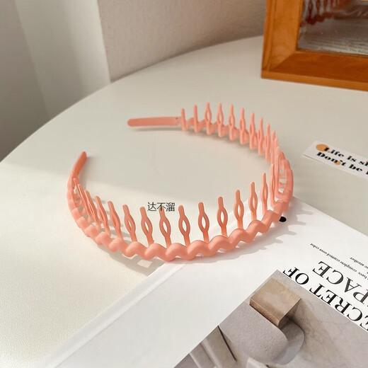 
Dabuliu teeth-resistant non-slip headband girl rubber headband washing face makeup fix hair crushing artifact pressing hairband hair card color 9274I black headband