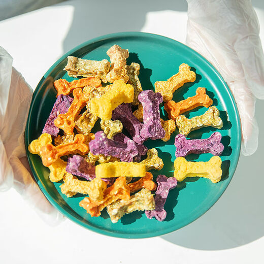 Senfan Mao Le handmade dog egg yolk, purple potato, chicken, oatmeal bone biscuits, pet snacks, teeth grinding calcium supplement, hair beauty and tooth cleaning, carrot chicken flavor 150g, about 30 yuan