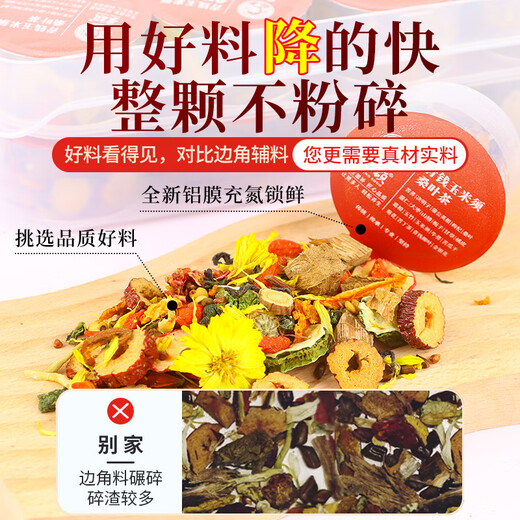 Jingshuo Qingqian Mais Haut Bluthochdruck Tee Drei Hypertonie Mulberry Blatt Doppelte Melone Zuckerreduzierende Gesundheit Tee Neujahrswaren für die Ehren der Ältesten und Ältesten Qingqian Willow Mais Maulbeerblatt Tee [vier Kisten, 120 Dosen]