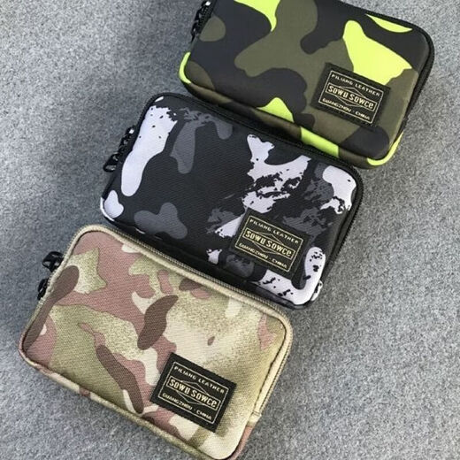 
Japanese men and women's personalized zipper short coin wallet clutch coin card bag min pocket bag storage bag black canvas small
