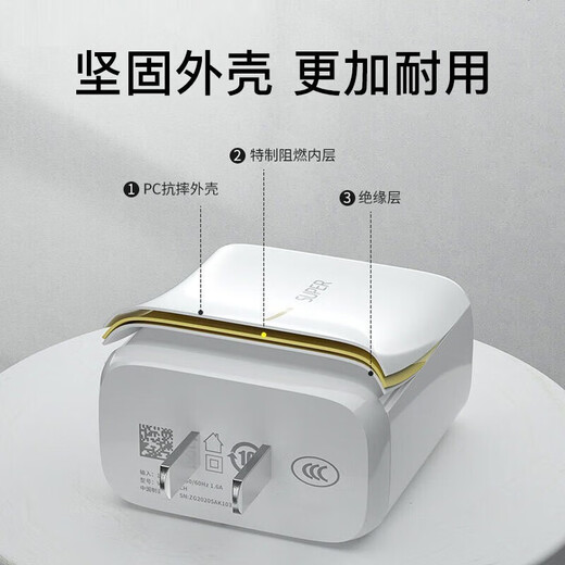 Chijie geeignet für Oppo Charger 65W/80W/100W Super Flash-Ladung Typ-C Datenkabel Reno4SE/5Realmegt Real me Fast Ladekopf Original K9 Set Ladekabel Kopf 65W Super schnelles Ladekopf + 1 Meter Flash-Ladekabel
