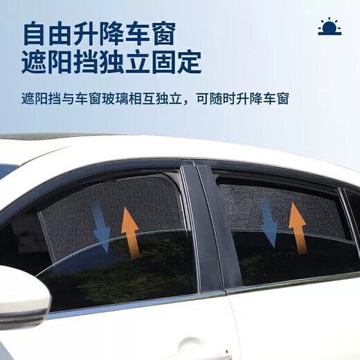 贵翼别克GL8 ES陆尊/653T/艾维亚专用遮阳帘汽车磁吸侧窗帘网防晒隔热 【后侧窗2片】(备注年份)