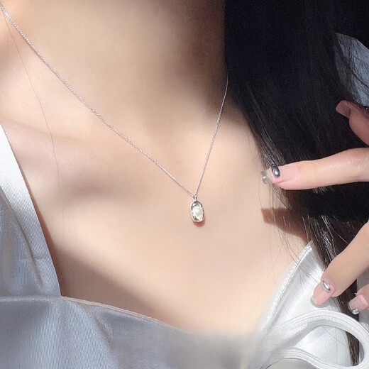 Fat Donglai's same style pearl pendant, one Uncle Li's original silver pod necklace, versatile and elegant s925 silver necklace, silver pod necklace