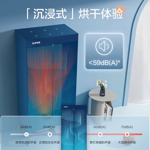 SUPOR dryer household clothes dryer wardrobe drying foldable portable baby underwear disinfection and sterilization clothing care large capacity time drying 501B Aurora