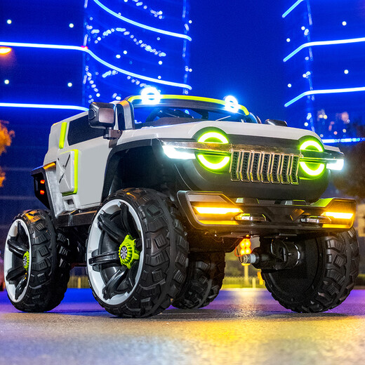 爸爸妈妈坦克300儿童电动车四轮汽车越野车宝宝带遥控玩具车双人童车1-8岁