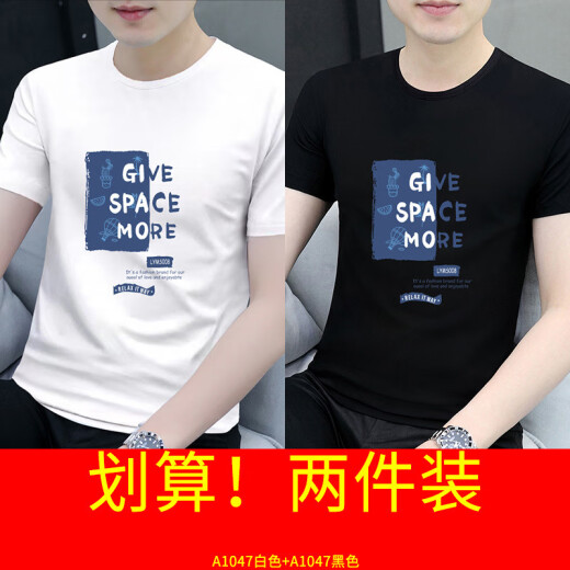 Camiseta de manga corta para hombres nuevos en el cuello redondo y cuello redondo
