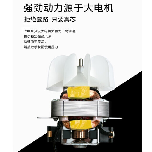 犇狐光明电吹风RCT9930大功率2300w冷热风家用发廊理发店恒温吹风机 光明2300W冷热风9912 3.5米电源