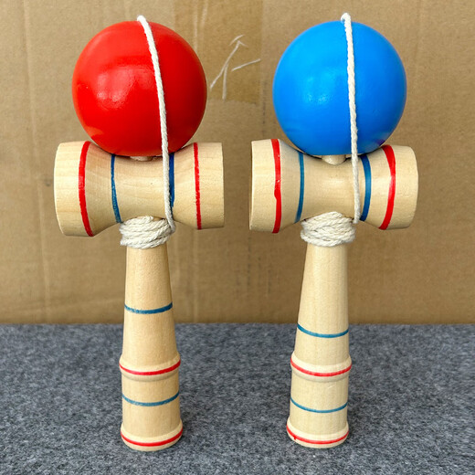 君始老人玩具防痴呆解闷神器技巧球剑玉剑球日本剑玉室内成人趣味 大号技巧球【红色】