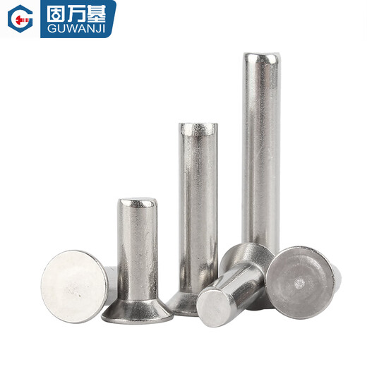 Guwanji 304 Edelstahl Counterunk Head Solid Niet GB869 Knock-on Flat Cone Head Massive Speer Nagel Großer National Standard M4x10 (50 Stück)