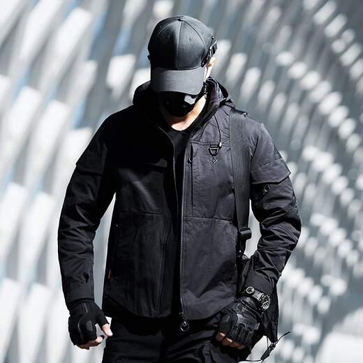 Longya II Tiancang functional work jacket men's spring and autumn outdoor comfortable casual sports commuting tactical jacket dark gray green M 175/96A