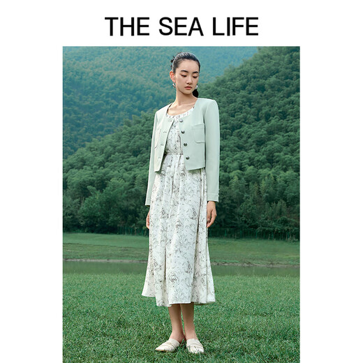 THE SEA LIFE欧海一生 小香风外套24春夏抗皱别致XA15052 水雾色 L
