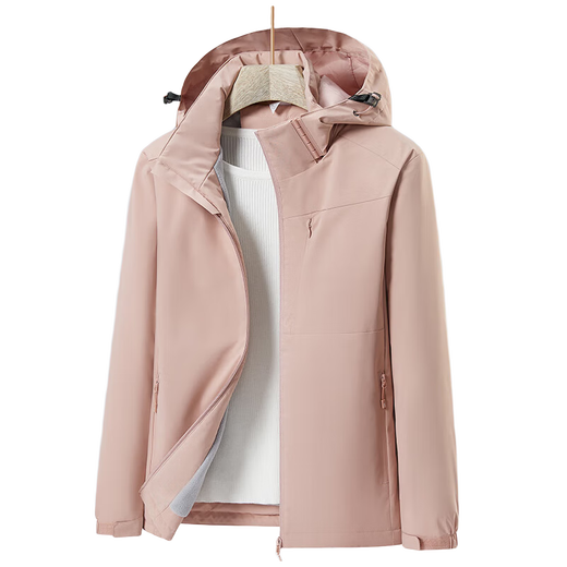 
Woodpecker (TUCANO) plus velvet integrated jacket for women, single-layer outdoor autumn and winter mountaineering jacket jacket warm soft shell windbreaker 9930S kiln powder-women [solid color] XL