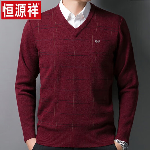 Hengyuanxiang Herrenhals-Nackenpullover verdickte Anti-auf-Hühnchen-Herzkragen Pullover Dad lässig warmes Basishemd leicht zu kaffee 6626 180/92A 155-170jin [Jin gleich 0,5 kg]