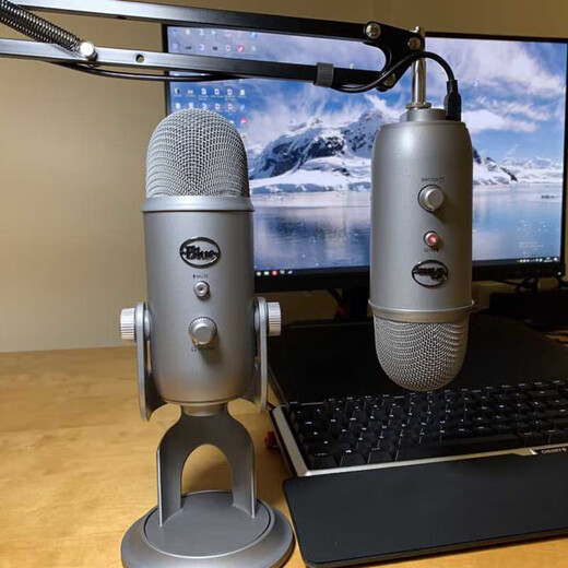 Logitech Blue Yeti Snow Monster USB Microphone Condenser Anchor PC Mobile Live Broadcast Sleep Aid ASMR Recording Instrument Humai Omnidirectional Singing Karaoke Game Noise Canceling Microphone Yeti Aurora Powder-Sleep Aid Microphone Debugging-SF Express