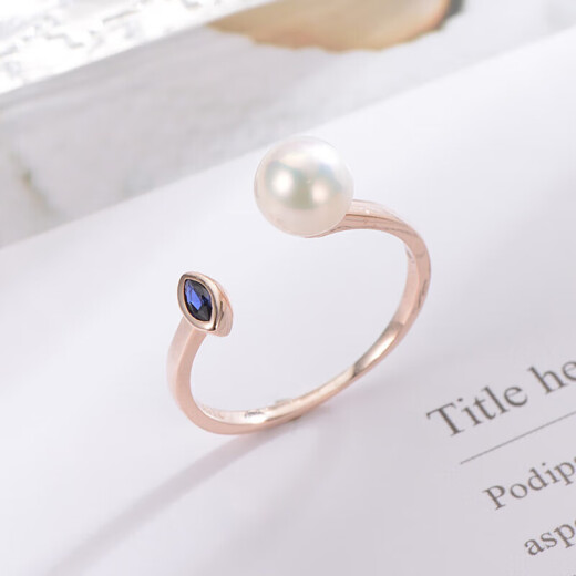 Jingrun Qingwang S925 silver inlaid white freshwater pearl ring open ring girl model with certificate birthday gift for girlfriend and mother