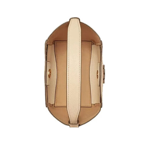 Tory Burch TB Damenbeutel Bucket Bag McGraw Cowhide kleine Frauen Handtasche einzelner Schulter-Crossbody-Tasche kleiner Creme Weiß 74956-724