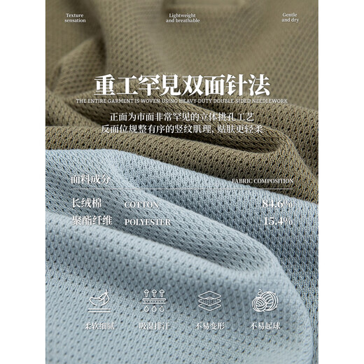 
SANHEER [Estoric Gentleman] 120S long velvet cotton breathable hole-pulling process Summer lapel short-sleeved T-shirt DAT983 Sunny Blue L /50