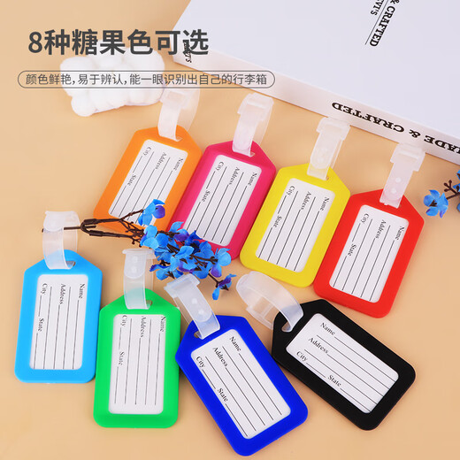 Upril Travel and business trip luggage tags, trolley luggage tags, check-in cards, ID cards, luggage tag cards, 5 packs, 9420 orange colors