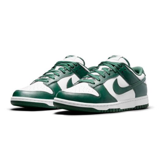 Nike (Nike) Dunk Low Retro blanc et vert, sans glissement et résistant à l'usure, confortable et polyvalent, Chaussures décontractées pour hommes DD1391-101 41