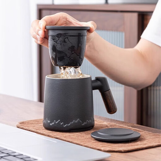 Home easy tea cup tea water separation tea brewing time tea cup drinking tea cup office cup with filter tea leak tea set flower tea cup