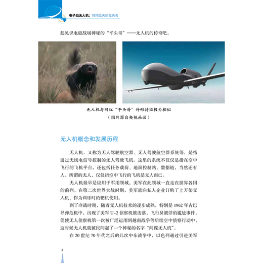 Electronic warfare drones Electromagnetic spectrum warfare popular science series Military war weapon science popular science books Military combat examples Electronic warfare drone platform power system data link human load action mechanism National Defense Industry Press