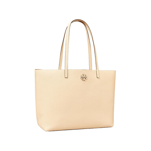 汤丽柏琦（Tory Burch）tb女包 23年款 McGraw荔枝纹皮革托特包女款单肩手提包【送礼】 奶酪白152221 724 长35.5cm 宽13.5cm 高29cm