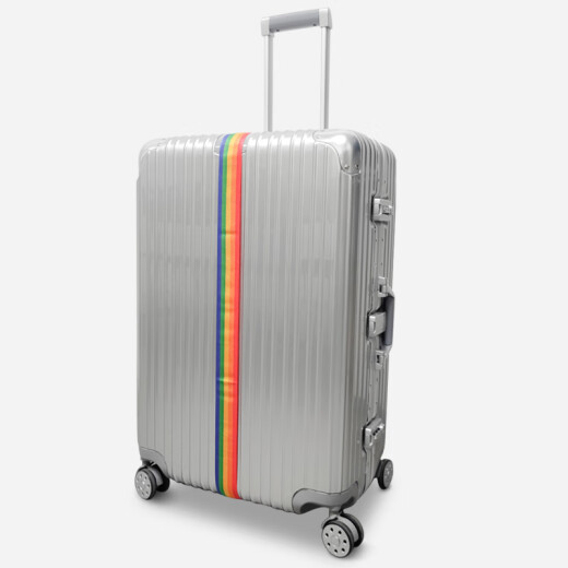 FancyFree ein Zeilen Regenbogenverpackungsgurtkoffer mit Gepäck mit Reiseschachtel Bündelband Regenbogen Farbschloss-frei 5*165