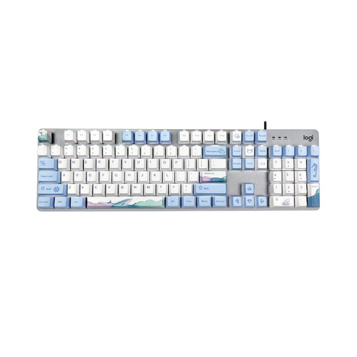 罗技（Logitech）K845机械键盘 游戏键盘 办公键盘有线全尺寸办公家用背光电竞吃鸡键盘 K845-青轴-鲸落