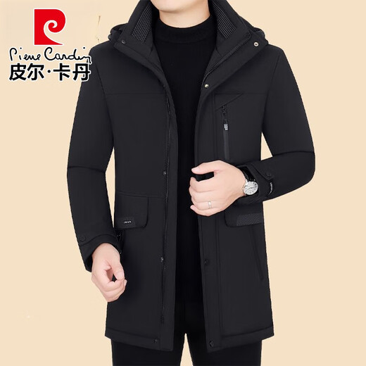 
Pierre cardin winter goose down jacket for men's middle-aged new style stripped-out inner liner mid-length jacket thickened winter clothing 2341 navy blue live-in live-face 175/L recommended 120-139Jin [Jin equals 0.5 kg]