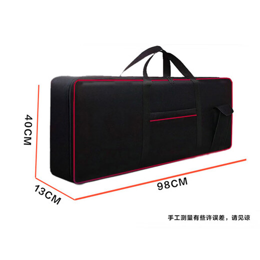 Acacia bird electronic piano bag universal piano bag 8mm cotton padded shoulder carry portable electronic piano bag black with red edges